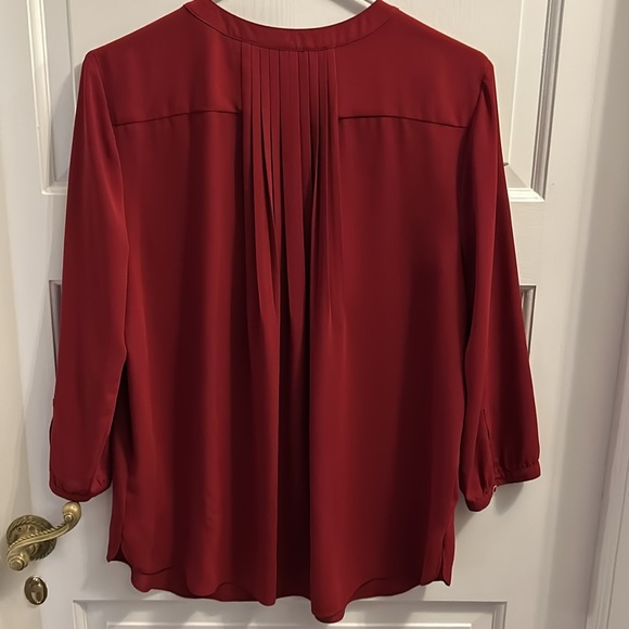 NYDJ red tunic blouse petite medium - Picture 3 of 4